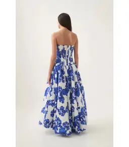Aje Behold Maxi Dress Boldly Blooming Cobalt Size AU 10 for rent on The Volte - image 4
