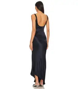 Bec & Bridge Moon Dance Cowl Dress Navy Blue Size AU 8 for rent on The Volte - image 3
