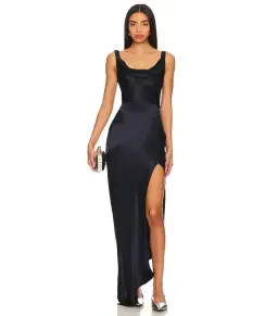 Bec & Bridge Moon Dance Cowl Dress Navy Blue Size AU 8 for rent on The Volte - image 1