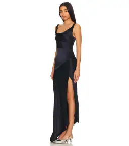 Bec & Bridge Moon Dance Cowl Dress Navy Blue Size AU 8 for rent on The Volte - image 2