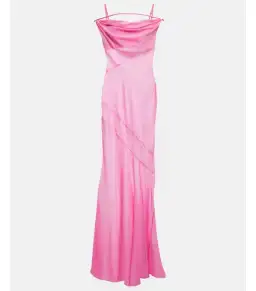 Jacquemus La Robe Draggiu Maxi Dress in Pink Size AU 12 for rent on The Volte - image 5