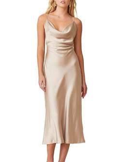 Bec & Bridge Pearl Bay Backless Midi Dress Champagne/Nude Size 12 for rent on The Volte - image 3