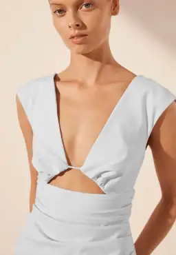 Shona Joy Lani Plunged Cut Out Maxi Dress in Sky Size 12 for rent on The Volte - image 2