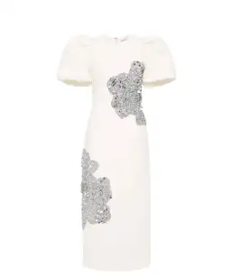 Rebecca Vallance Layana Midi Dress in Ivory Size 14 for rent on The Volte - image 4