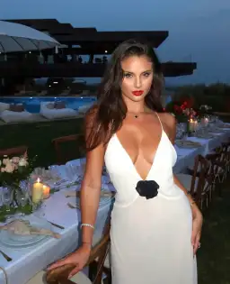 Helsa Studios Sheer Deep V Long Slip Dress Ivory Size XS / AU 6 for rent on The Volte - image 3