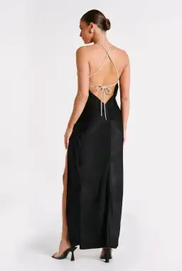 Meshki Louise Diamante Rope Maxi Dress Black Size S / AU 8 for rent on The Volte - image 4