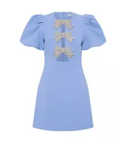 Rebecca Vallance Juliana Puff Sleeve Mini Dress Blue Size AU 8 for rent on The Volte - image 5