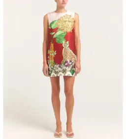 Alemais Tiger Mini Dress Multi Size AU 12