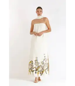 Pasduchas Celeste Column Midi Dress Multi Size Small / AU 8 for rent on The Volte - image 1