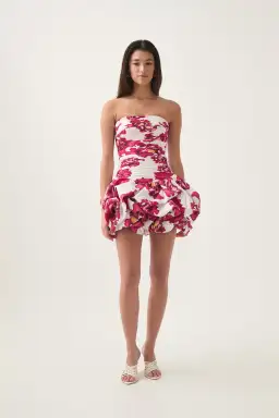 Aje Violette Bubble Hem Mini Dress Boldly Blooming Size 8 for rent on The Volte - image 2
