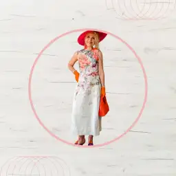 Leo Lin Cleo Sleeveless Midi Dress in Lush Placement Print in White Size 10