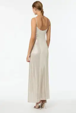 Manning Cartell High Voltage Slip Dress Nude Silver Size 8 for rent on The Volte - image 3