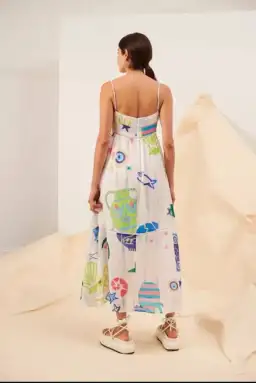 Kate Ford Pella Ladder Bustier Midi Dress in Pallas Size 2 / AU 10 for rent on The Volte - image 4