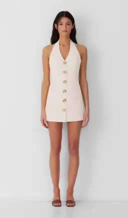 The Wolf Gang Irida Vest Mini Dress Ivory AU 6 XS for rent on The Volte - image 1