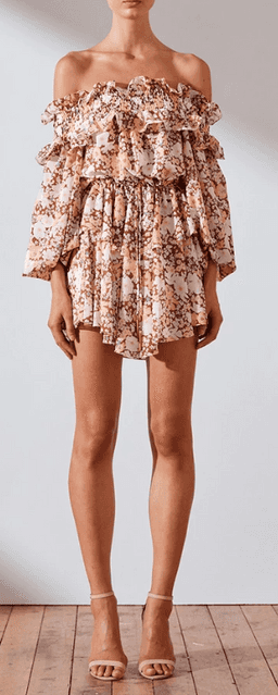 SHONA JOY DIXIE OTS MINI DRESS