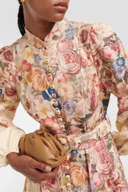 Zimmermann Luminosity Buttoned Midi Dress Floral Size 2 / Au 12 for rent on The Volte - image 2