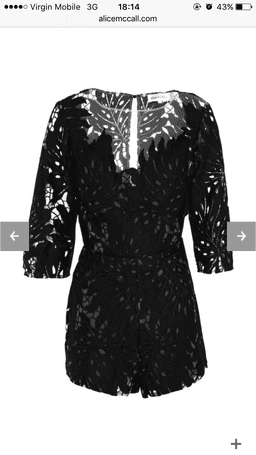 Alice McCall Rumours Black Playsuit