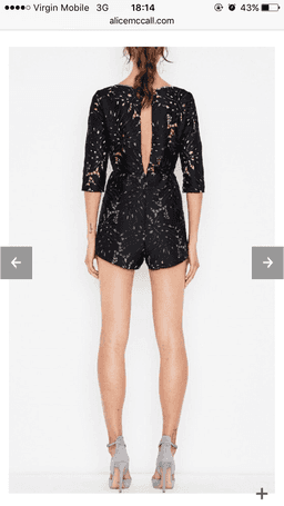 Alice McCall Rumours Black Playsuit