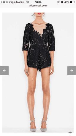 Alice McCall Rumours Black Playsuit