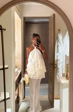 Datt Sunrose Ruffle Gown White Size 8 for rent on The Volte - image 3