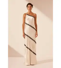 Shona Joy Camille Lace Asymmetrical Maxi Dress Size 8 for rent on The Volte - image 1