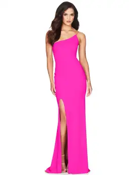 Nookie Jasmine One Shoulder Gown Neon Pink Size XS / AU 6 for rent on The Volte - image 1