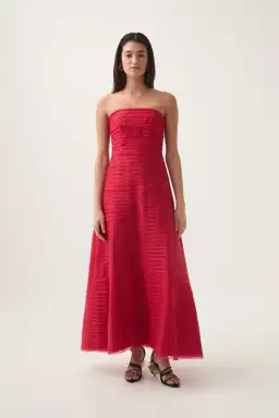 Aje Soundscape Maxi Dress in Scarlet Red Size 14