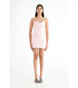 Benni Juliano Sequin Mini Dress in Candy Floss Size AU 6 for rent on The Volte - image 1