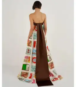 Oroton Ticket Print Gown Print Size 0 / AU 6 for rent on The Volte - image 2