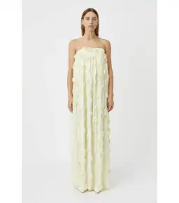 Camilla and Marc Daphne Strapless Dress in Lemon Yellow Size AU 6