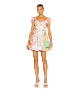 Zimmermann Postcard Spliced Mini Dress in Tonal Floral Size 0 / AU 8 for rent on The Volte - image 2