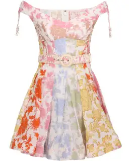 Zimmermann Postcard Spliced Mini Dress in Tonal Floral Size 0 / AU 8 for rent on The Volte - image 4