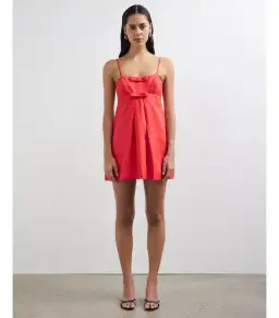 Lover Alchemy Bow Detail Mini Dress Cherry Red Size AU 8