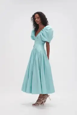 Aje Gabrielle Plunge Midi Dress Spearmint Blue Size AU 10 for rent on The Volte - image 2