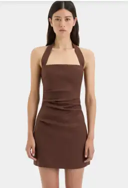 Sir The Label Noemi Halter Mini Dress Brown Size 10/M for rent on The Volte - image 4