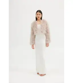 Bubish Manhattan Crop Jacket Blush Size Small / AU 8 