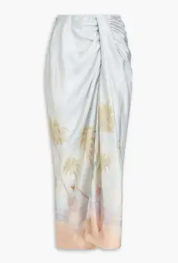 Zimmermann Ruched Printed Maxi Skirt Size S / AU 8 for rent on The Volte - image 3