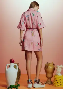 Alemais Timmy Embroidered Mini Dress Pink Size AU 12 for rent on The Volte - image 3