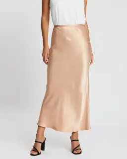 Shona Joy Wright Bias Midi Skirt in Gold Size 8 for rent on The Volte - image 2