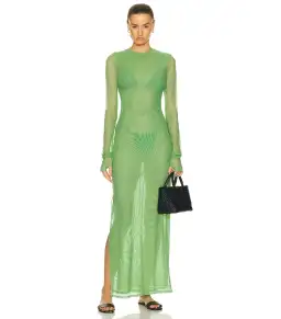 Sir the Label Jacques Mesh Panelled Midi Dress Apple Size 1 / AU 8