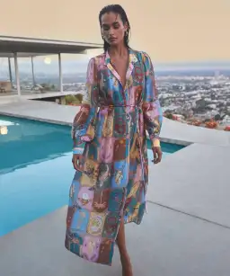 Sheike Mystic Tarot Midi Dress Print Size 6