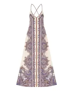 Zimmermann The Ottie A-line Maxi Dress in Purple Paisley Size 3/Au 14 for rent on The Volte - image 1