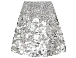Aje Cherie Sequin Mini Skirt Silver Size 10  for rent on The Volte - image 3