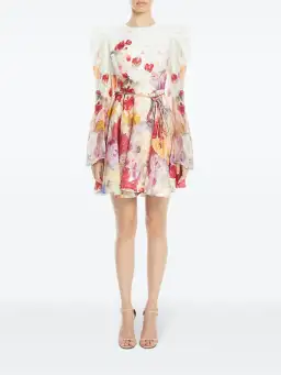 Leo Lin Jordyn Mini Dress Fleur Print Size 8