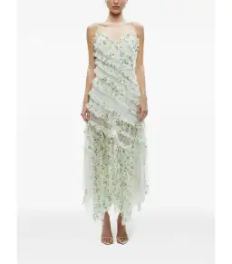 Alice + Olivia Sondra Ruffled Maxi Dress Floral Size AU 10 for rent on The Volte - image 1