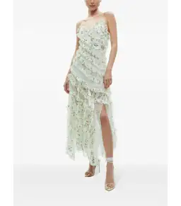 Alice + Olivia Sondra Ruffled Maxi Dress Floral Size AU 10 for rent on The Volte - image 2