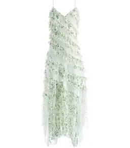 Alice + Olivia Sondra Ruffled Maxi Dress Floral Size AU 10 for rent on The Volte - image 6