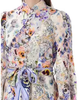 Zimmermann Tama Belted Mini Dress Diamond Splice Floral Size 1 / AU 10 for rent on The Volte - image 3