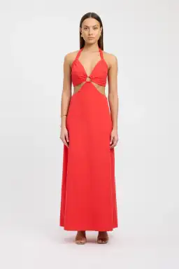 Kookai Romeo Ring Maxi Dress in Strawberry Red Size 8 for rent on The Volte - image 1