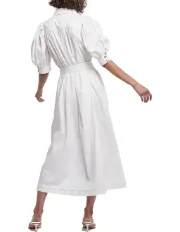Aje Manifest Midi Belted Shirt Dress White Size AU 8 for rent on The Volte - image 3